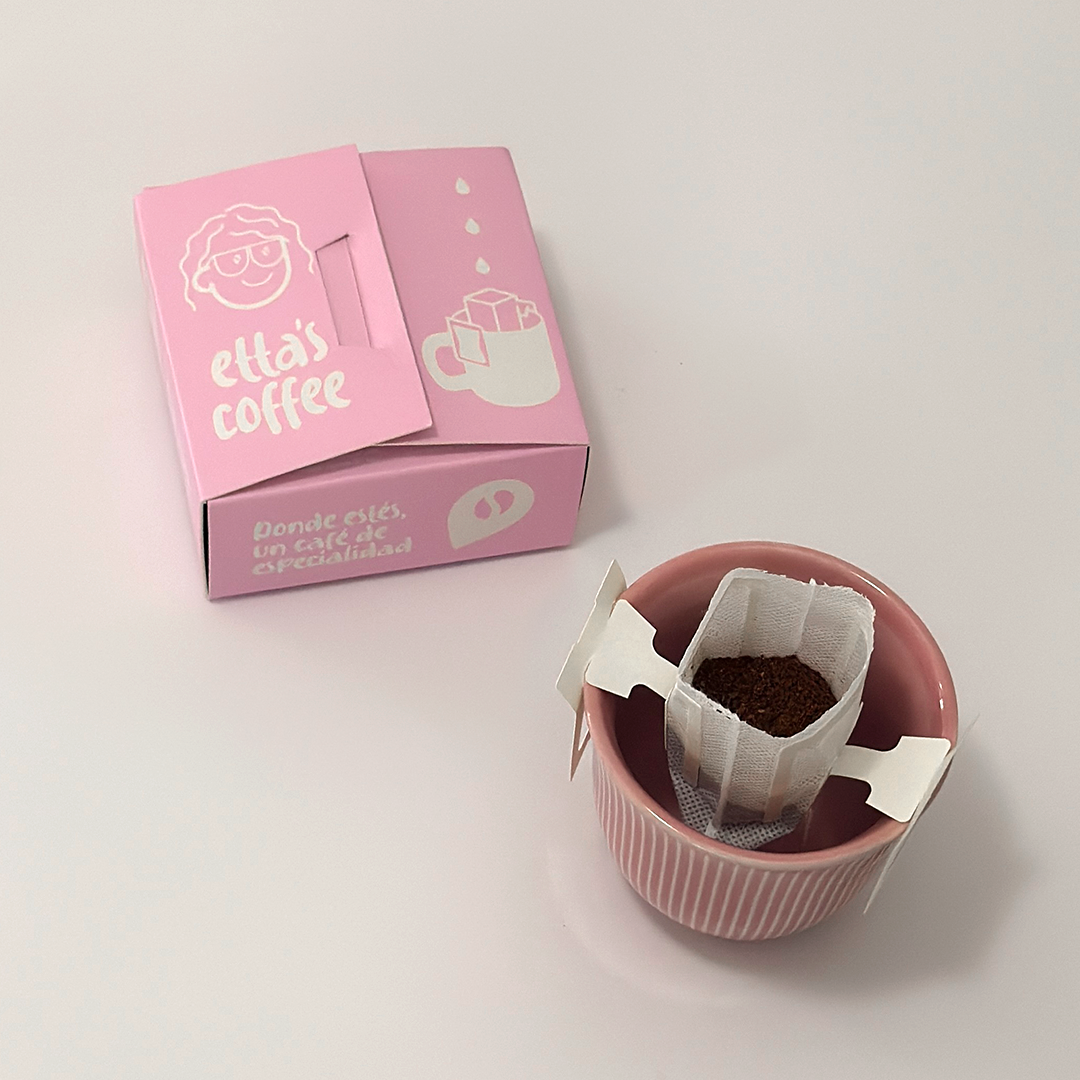 Pack Etta's Box - 6 x Drip Coffee Pink White 🎁 Ideal para regalar